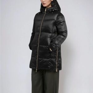 Noize Women's Black Puffer Jacket with silver Accents